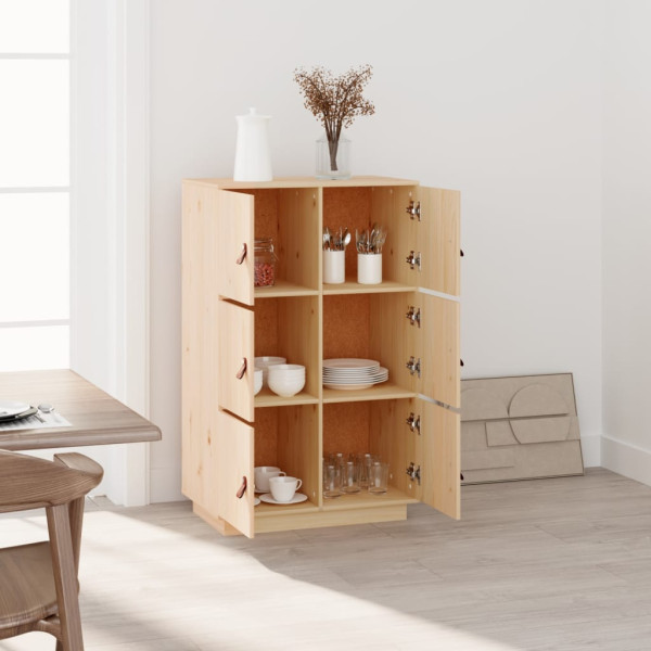 Aparador de madera maciza de pino 67x40x108.5 cm M 3