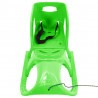 Trineo con asiento polipropileno verde 102.5x40x23 cm 2