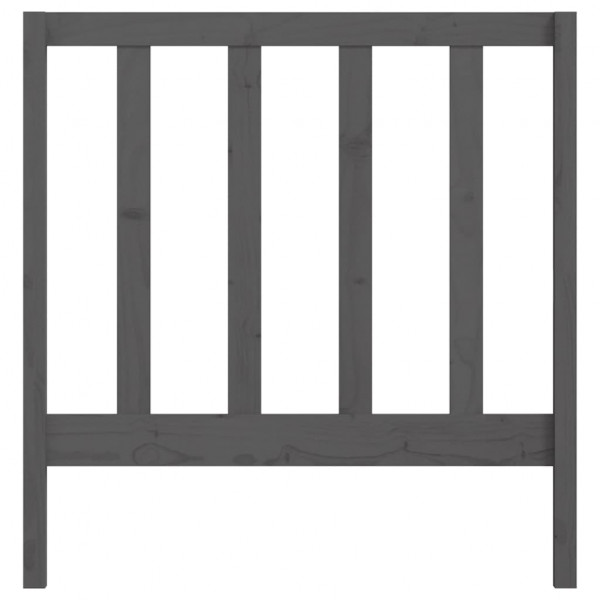 Cabecero de cama madera maciza de pino gris 95x4x100 cm M 4