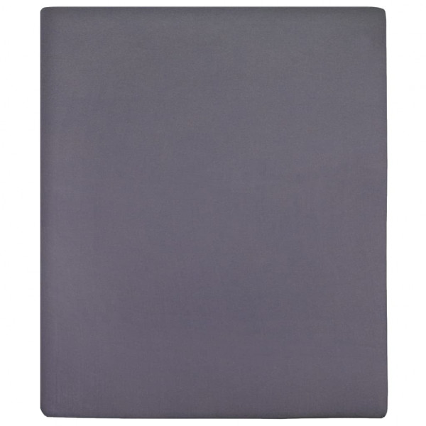 Sábanas bajeras jersey 2 uds algodón gris antracita 90x200 cm M 2