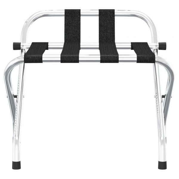 Suporte de bagagem com encosto 56x39x52 cm prateado M 3