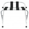 Soporte para maletas con respaldo plateado 56x39x52 cm 3