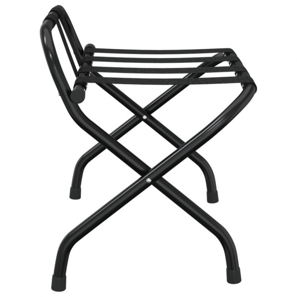 Soporte para maletas con respaldo negro 56x39x52 cm M 4