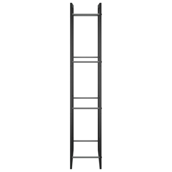 Leñero de acero negro mate 50x28x132 cm M 4