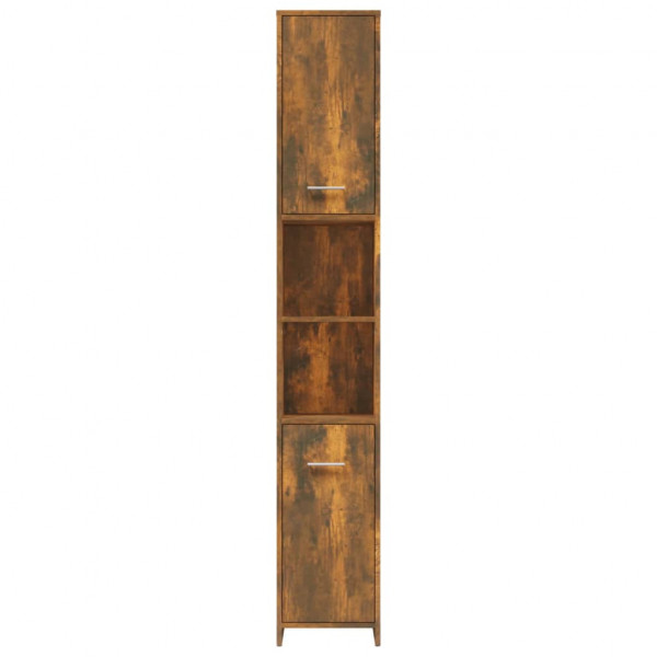 Armario baño madera contrachapada roble ahumado 30x30x183.5cm M 3