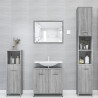 Armario de baño madera contrachapada gris Sonoma 30x30x183.5 cm 1