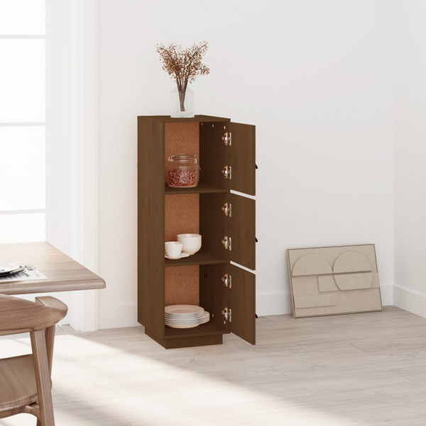 Aparador alto madera maciza de pino marrón miel 34x40x108.5 cm M 3