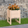 Jardinera de madera maciza de pino 40x40x52.5 cm 1