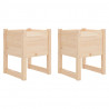 Jardinera 2 unidades madera maciza de pino 40x40x52.5 cm 2