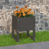 Jardinera de madera maciza de pino gris 40x40x52.5 cm 1