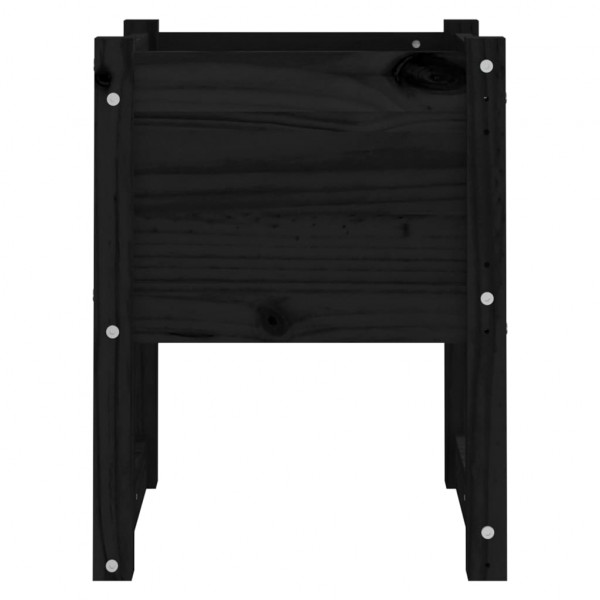 Jardinera madera maciza de pino negro 40x40x52.5 cm M 4