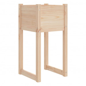 Jardinera de madera maciza de pino 40x40x81 cm H