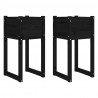 Vasos/floreiras 2 pcs 40x40x81 cm pinho maciço preto 2