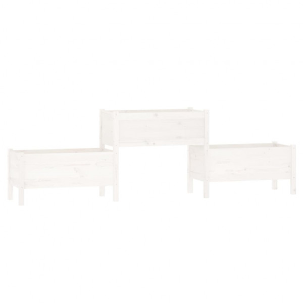 Vaso/floreira 245.5x44x75 cm pinho maciço branco M 2