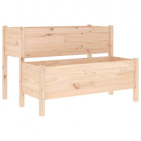 Jardinera de madera maciza de pino 110x84x75 cm M 2