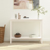 Mesa consola 110x40x80 cm pinho maciço branco 1