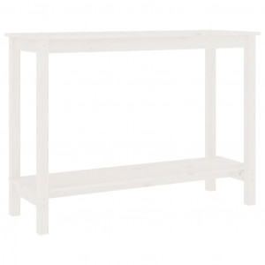 Mesa consola 110x40x80 cm pinho maciço branco H