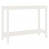 Mesa consola 110x40x80 cm pinho maciço branco 2
