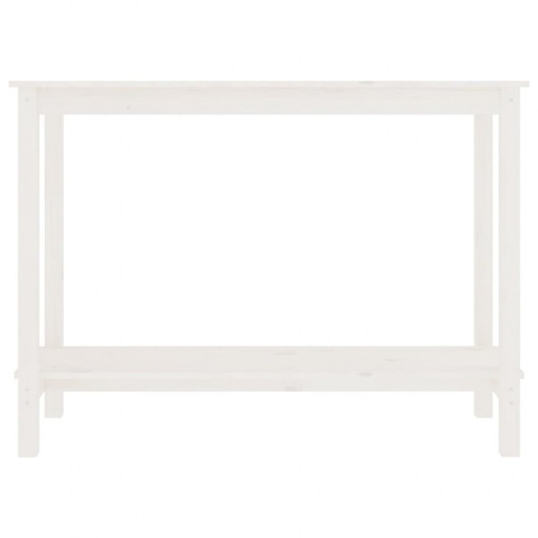 Mesa consola 110x40x80 cm pinho maciço branco M 3