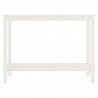 Mesa consola de madera maciza de pino blanco 110x40x80 cm 3