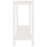 Mesa consola de madera maciza de pino blanco 110x40x80 cm 4