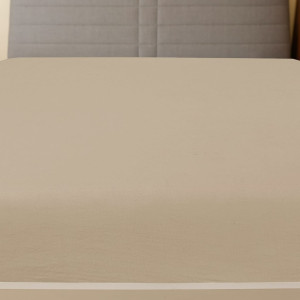Sábanas bajeras jersey 2 uds algodón gris taupe 140x200 cm H
