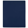 Lençóis ajustáveis 2 pcs 160x200 cm algodão jersey azul marinho 1