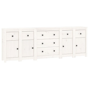 Aparador de madera maciza de pino blanco 230 x 35 x 80 cm H