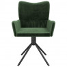 Sillas de comedor giratorias 2 unidades terciopelo verde oscuro 5