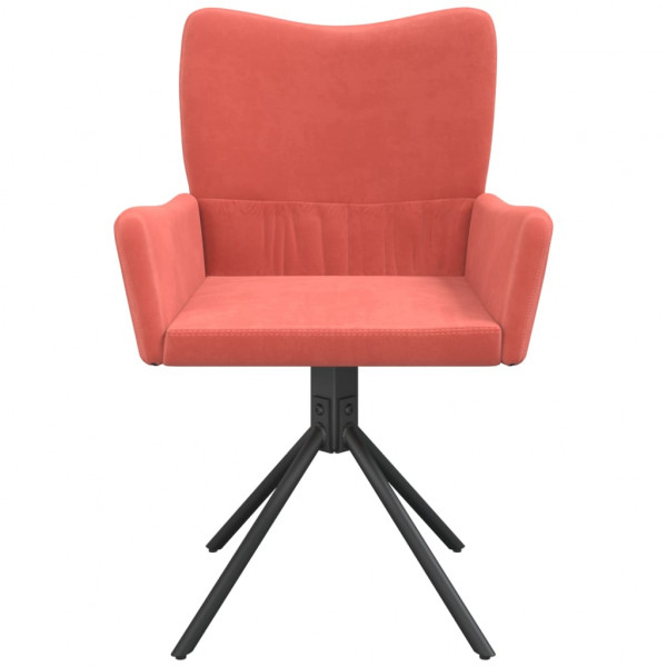 Sillas de comedor giratorias 2 unidades terciopelo rosa M 5