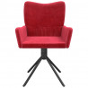 Sillas de comedor giratorias 2 unidades terciopelo rojo tinto 5