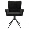 Cadeiras de jantar giratórias 2 pcs veludo preto 5
