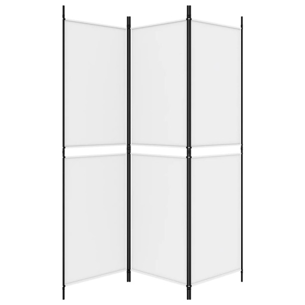Biombo/divisória com 3 painéis 150x180 cm tecido branco M 4