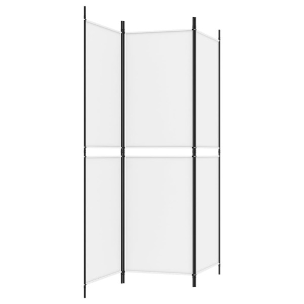 Biombo divisor de 3 paneles de tela blanco 150x180 cm M 5