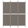 Biombo divisor de 3 paneles de tela gris antracita 150x180 cm 3