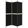 Biombo divisor de 3 paneles de tela negro 150x180 cm 4