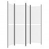 Biombo divisor de 4 paneles de tela blanco 200x180 cm 4