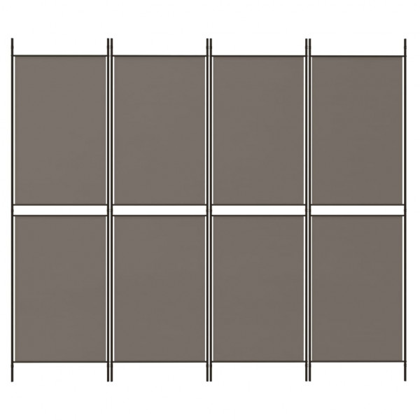 Biombo/divisória com 4 painéis 200x180 cm tecido antracite M 3