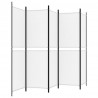 Biombo/divisória com 5 painéis 250x180 cm tecido branco 5