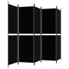 Biombo divisor de 5 paneles de tela negro 250x180 cm 5