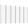 Biombo/divisória com 6 painéis 300x180 cm tecido branco 2