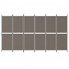 Biombo divisor de 6 paneles de tela gris antracita 300x180 cm 3