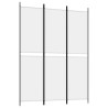 Biombo divisor de 3 paneles de tela blanco 150x200 cm 2