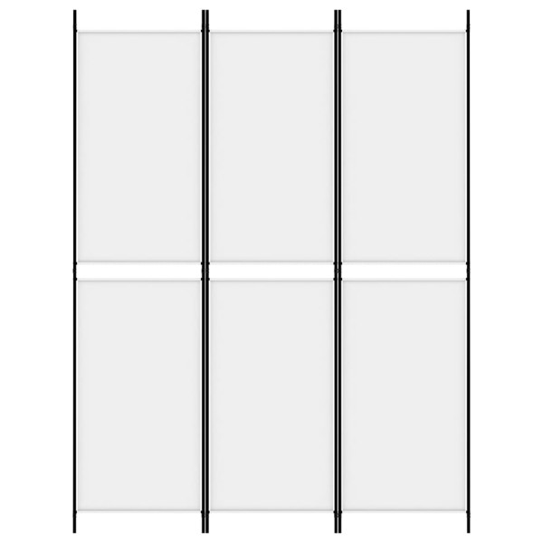 Biombo divisor de 3 paneles de tela blanco 150x200 cm D