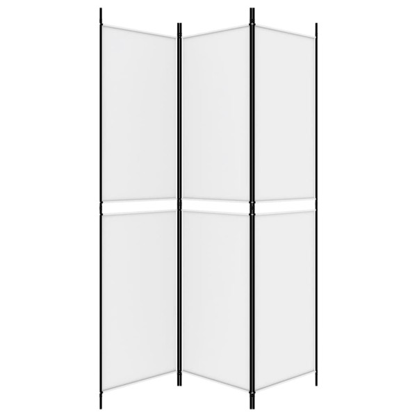 Biombo divisor de 3 paneles de tela blanco 150x200 cm M 4