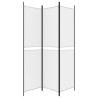 Biombo divisor de 3 paneles de tela blanco 150x200 cm 4