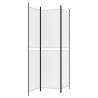Biombo divisor de 3 paneles de tela blanco 150x200 cm 5