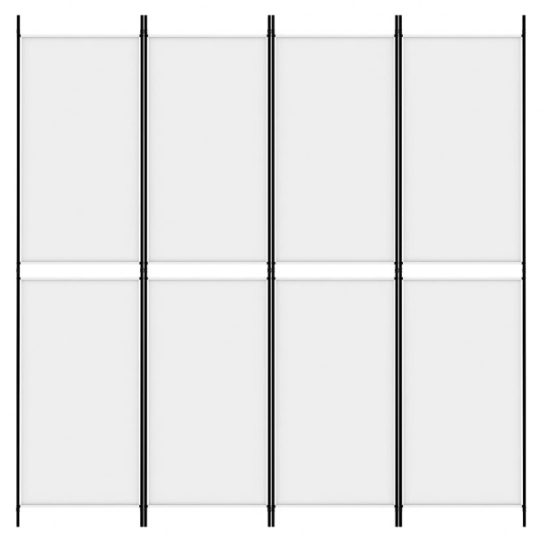 Biombo com 4 painéis 200x200 cm tecido branco M 3