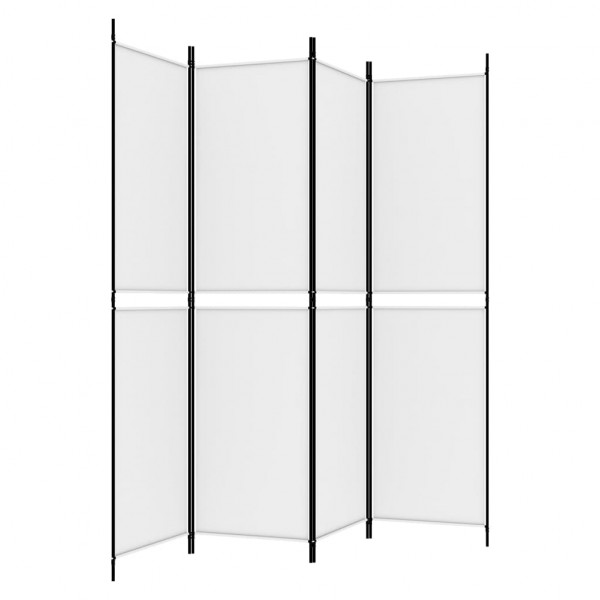 Biombo divisor de 4 paneles de tela blanco 200x200 cm M 5