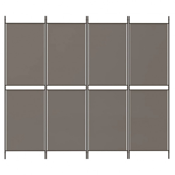 Biombo/divisória com 4 painéis 200x200 cm tecido antracite M 3
